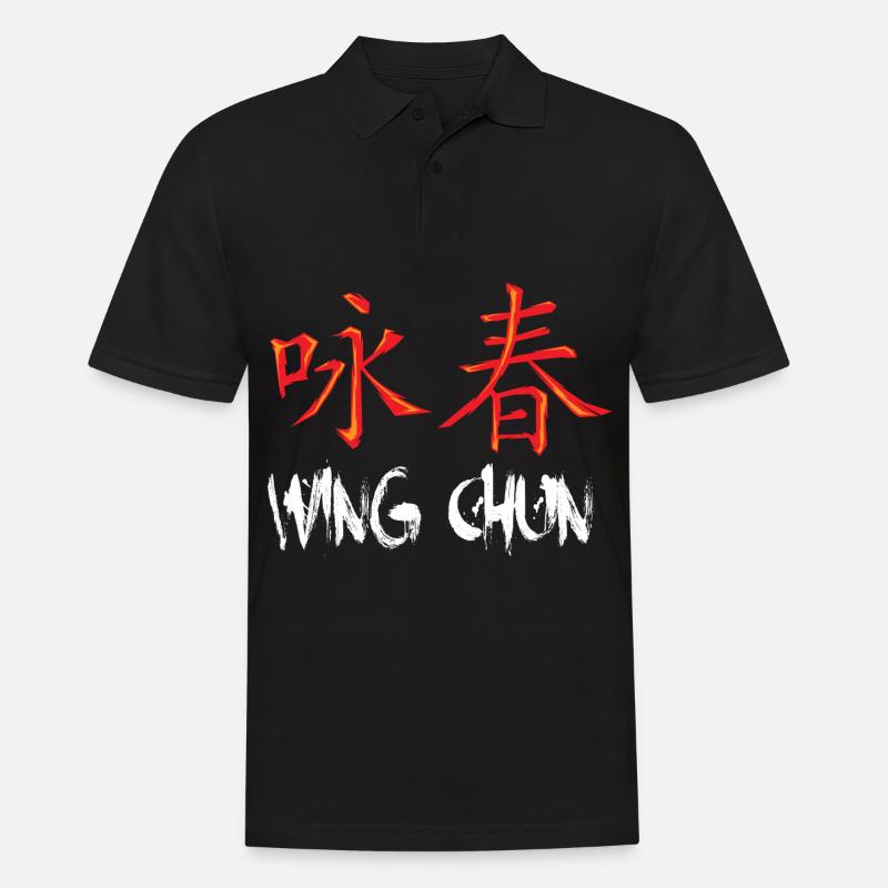 Wing chun Wingtsun caractères chinois - Polo Homme - noir