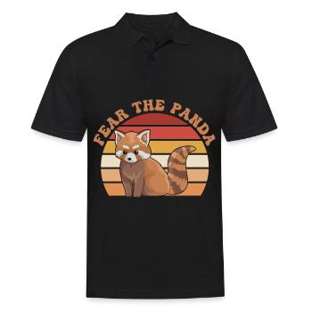 Fear the Panda Angebot für einen Red Panda - Männer Poloshirt - Schwarz - Vorne - Kai (181cm)
