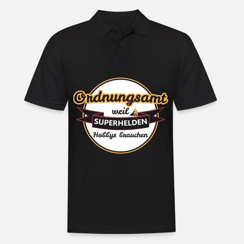Ordnungsamt - Männer Poloshirt - Schwarz