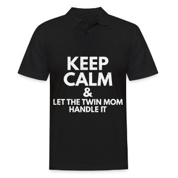 Muttertag Mutter von 2 Zitat für eine Mutter von - Männer Poloshirt - Schwarz - Vorne - Kai (181cm)