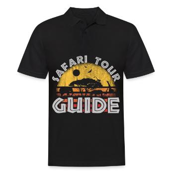 Safari Tour Guide Costume Africa Zoo Tour Tour - Polo Homme - noir - Devant - Kai (181cm)