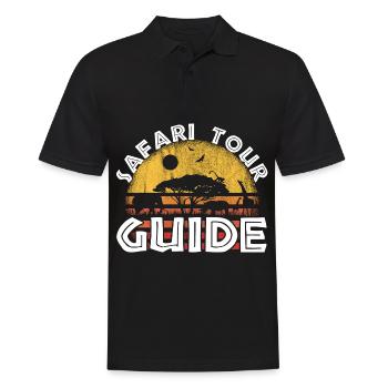 Safari Tour Guide Costume Africa Zoo Tour Tour - Polo Homme - noir - Devant - Kai (181cm)