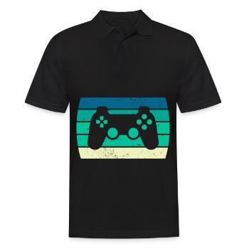 Video Game Controller Sunset - Men's Polo Shirt - black - Front - Kai (181cm)