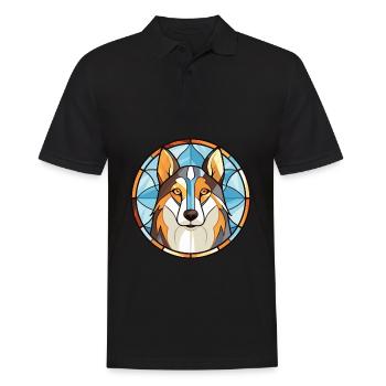 Affenpinscher race de chien aquarelle illustration - Polo Homme - noir - Devant - Kai (181cm)