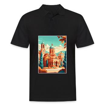 Sofia, Bulgarie, Nation des Balkans, Saint-Alexandre-Nevski - Polo Homme - noir - Devant - Kai (181cm)