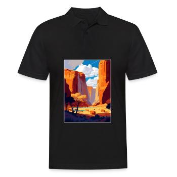 Canyon de Chelly National Monument Arizona Reisen - Männer Poloshirt - Schwarz - Vorne - Kai (181cm)