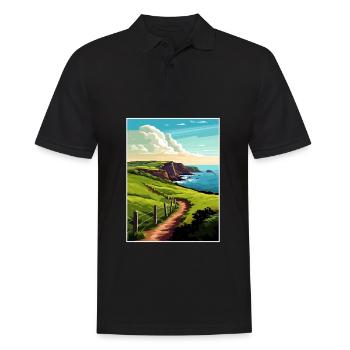 Tor Head Angleterre Vintage voyage affiche Souvenir - Polo Homme - noir - Devant - Kai (181cm)