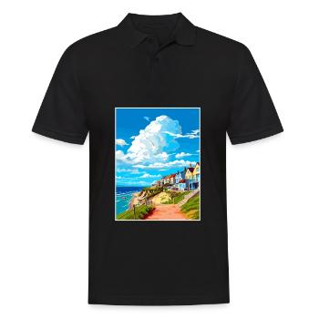 Newquay Cornwall Vintage voyage affiche Souvenir - Polo Homme - noir - Devant - Kai (181cm)