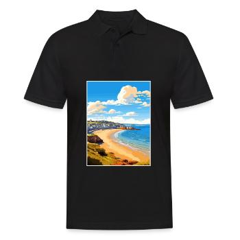 Newquay Cornwall Vintage voyage affiche Souvenir - Polo Homme - noir - Devant - Kai (181cm)