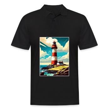 Plymouth Angleterre Vintage voyage affiche Souvenir - Polo Homme - noir - Devant - Kai (181cm)