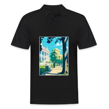 Hyde Park Londres Vintage voyage affiche Souvenir - Polo Homme - noir - Devant - Kai (181cm)