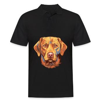 Chesapeake Bay Retriever Hunderasse Aquarellwagen - Männer Poloshirt - Schwarz - Vorne - Kai (181cm)