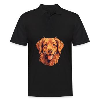 Nouvelle-Écosse Canard Tolling Retriever Race Eau - Polo Homme - noir - Devant - Kai (181cm)