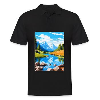 Aiguestortes I Estany de Sant Maurici Park Spanien - Männer Poloshirt - Schwarz - Vorne - Kai (181cm)