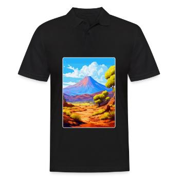 Parc national du Teide Espagne Affiche de voyage vintage - Polo Homme - noir - Devant - Kai (181cm)