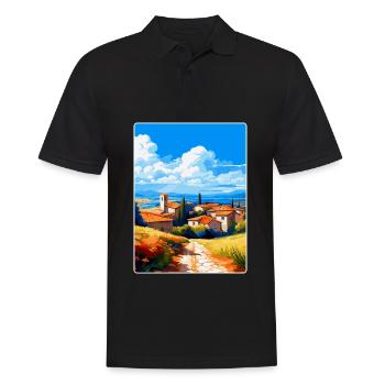 Extremadura Spanien Vintage Reiseplakat Souvenir - Männer Poloshirt - Schwarz - Vorne - Kai (181cm)