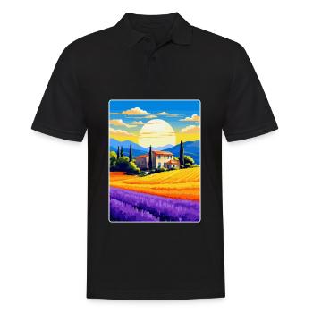 Provence Frankreich Vintage Reiseplakat Souvenir WPA - Männer Poloshirt - Schwarz - Vorne - Kai (181cm)