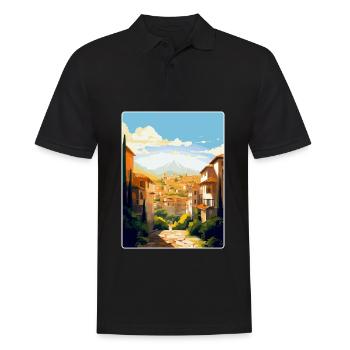 Grenade Espagne Affiche de voyage vintage WPA Souvenir - Polo Homme - noir - Devant - Kai (181cm)