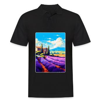Provence Frankreich Vintage Reiseplakat Souvenir WPA - Männer Poloshirt - Schwarz - Vorne - Kai (181cm)
