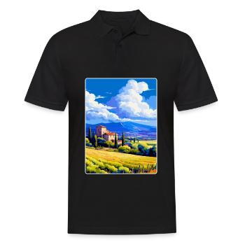 Provence Frankreich Vintage Reiseplakat Souvenir WPA - Männer Poloshirt - Schwarz - Vorne - Kai (181cm)