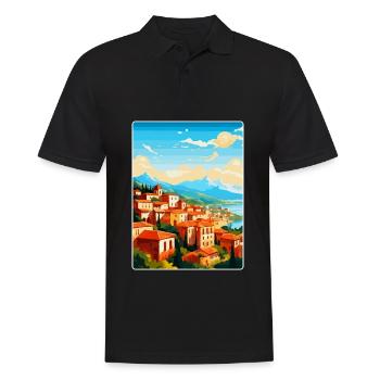 Grenade Espagne Affiche de voyage vintage WPA Souvenir - Polo Homme - noir - Devant - Kai (181cm)