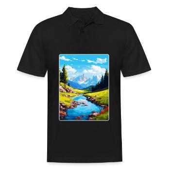 Aiguestortes I Estany de Sant Maurici Park Spanien - Männer Poloshirt - Schwarz - Vorne - Kai (181cm)