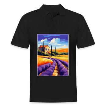 Provence Frankreich Vintage Reiseplakat Souvenir WPA - Männer Poloshirt - Schwarz - Vorne - Kai (181cm)