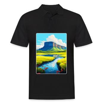 Ben Bulben Irland UK Vintage Reiseposter WPA - Männer Poloshirt - Schwarz - Vorne - Kai (181cm)