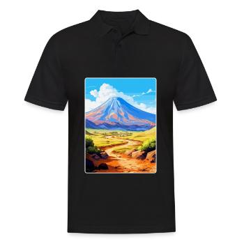 Parc national du Teide Espagne Affiche de voyage vintage - Polo Homme - noir - Devant - Kai (181cm)