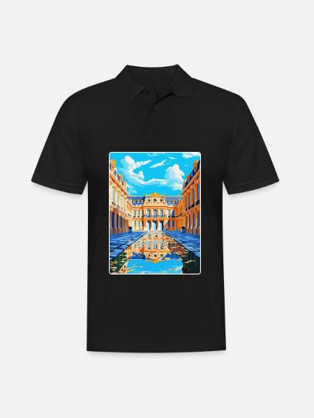 Schloss Versailles Frankreich Vintage Reiseplakat WPA - Männer Poloshirt - Schwarz