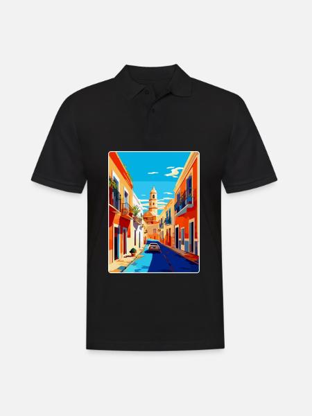 Jerez De La Frontera Spain Vintage Travel Poster - Men's Polo Shirt - black