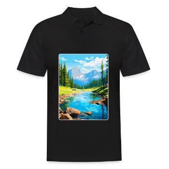 Aiguestortes I Estany de Sant Maurici Park Spanien - Männer Poloshirt - Schwarz - Vorne - Kai (181cm)