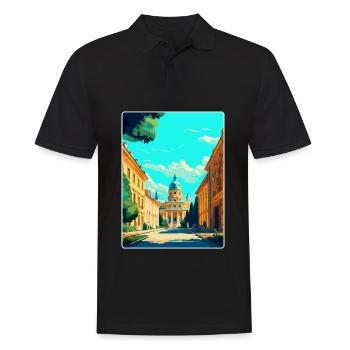 Potsdam Germany Vintage Travel Poster Souvenir WPA - Men's Polo Shirt - black - Front - Kai (181cm)
