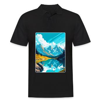 Montagnes Pologne Vintage Voyage Poster WPA - Polo Homme - noir - Devant - Kai (181cm)