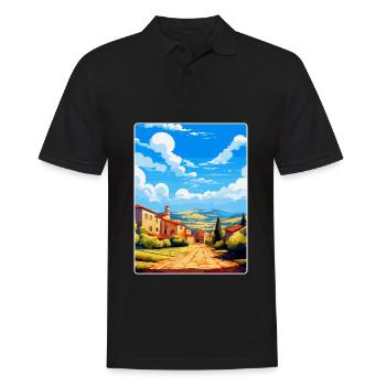 Extremadura Spanien Vintage Reiseplakat Souvenir - Männer Poloshirt - Schwarz - Vorne - Kai (181cm)