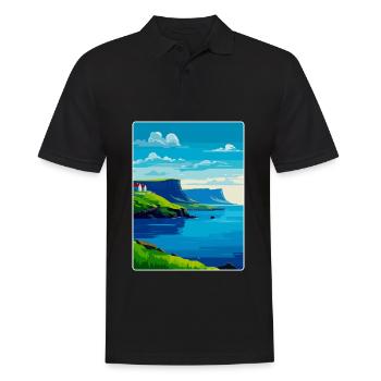 Îles Féroé Danemark Affiche de voyage vintage WPA - Polo Homme - noir - Devant - Kai (181cm)