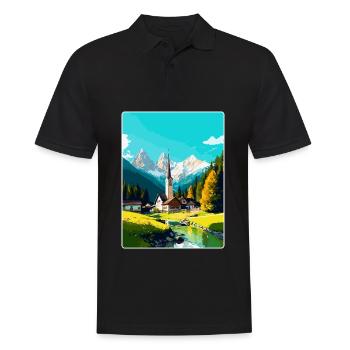 Garmisch Partenkirchen Deutschland Reiseplakat WPA - Männer Poloshirt - Schwarz - Vorne - Kai (181cm)