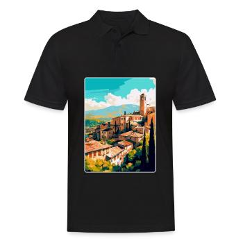 Grenade Espagne Affiche de voyage vintage WPA Souvenir - Polo Homme - noir - Devant - Kai (181cm)