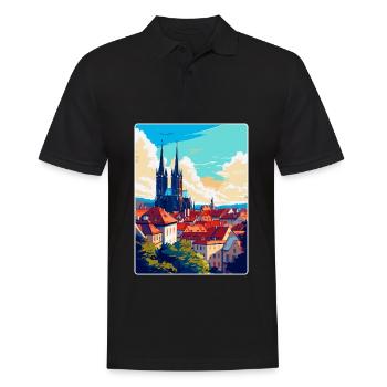 Brno République tchèque Poster de voyage vintage souvenir - Polo Homme - noir - Devant - Kai (181cm)