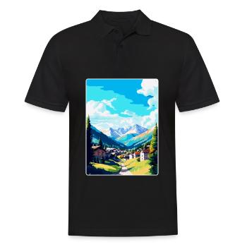 Schladming Autriche Affiche de voyage vintage souvenir - Polo Homme - noir - Devant - Kai (181cm)