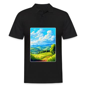 Haut-Palatinat Allemagne Affiche de voyage vintage WPA - Polo Homme - noir - Devant - Kai (181cm)
