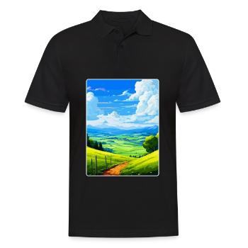 Bergisches Land Deutschland Vintage Reiseposter WPA - Männer Poloshirt - Schwarz - Vorne - Kai (181cm)
