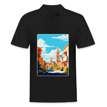 Cordoue Espagne Affiche de voyage vintage WPA Souvenir - Polo Homme - noir - Devant - Kai (181cm)