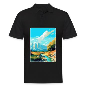 Paklenica Croatie Affiche de voyage vintage souvenir - Polo Homme - noir - Devant - Kai (181cm)