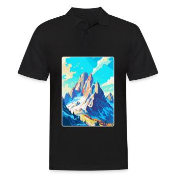 Dachstein Österreich Vintage Reiseplakat Souvenir - Männer Poloshirt - Schwarz - Vorne - Kai (181cm)