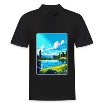 Wielkopolski Pologne Affiche de voyage vintage souvenir - Polo Homme - noir - Devant - Kai (181cm)
