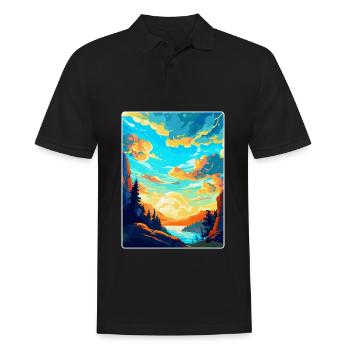 Podyji République tchèque Affiche de voyage vintage WPA - Polo Homme - noir - Devant - Kai (181cm)