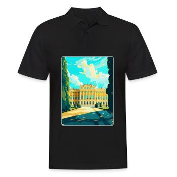 Schonbrunn Palace Austria Vintage Travel Poster - Men's Polo Shirt - black - Front - Kai (181cm)