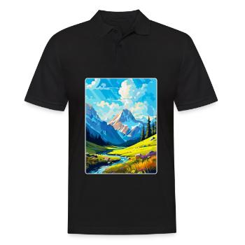 Montagnes Pologne Vintage Voyage Poster WPA - Polo Homme - noir - Devant - Kai (181cm)