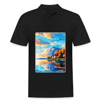 Kuopio Finlande Affiche de voyage vintage Souvenir WPA - Polo Homme - noir - Devant - Kai (181cm)